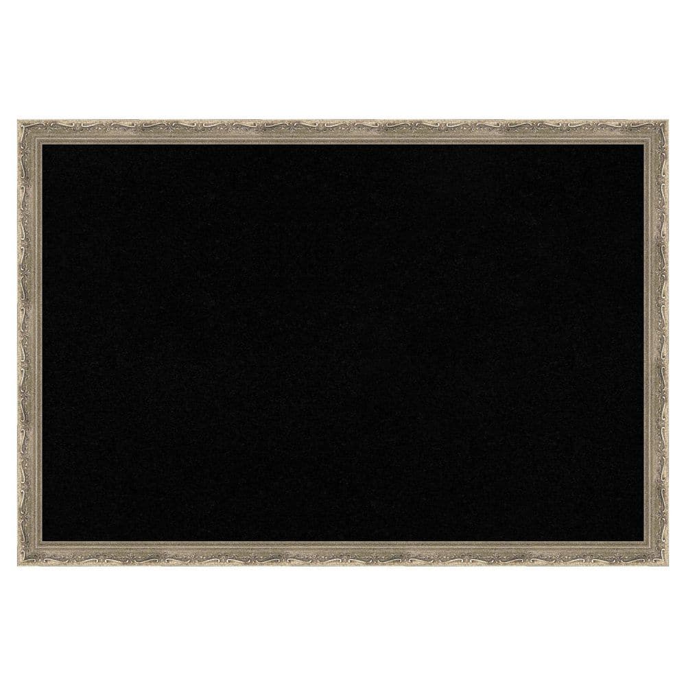 Mila Dark Silver 26 in. x 18 in. Wood Framed Black Cork Memo Board price history on PriceWatchPro
