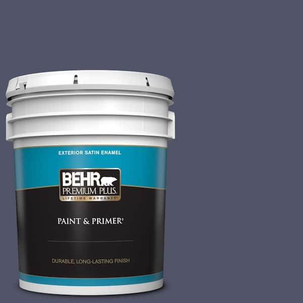 BEHR PREMIUM PLUS 5 gal. #S560-7 Lap of Luxury Satin Enamel Exterior Paint & Primer