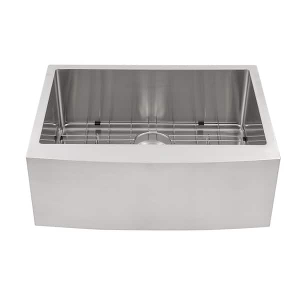 27 Inch Farmhouse Single bowls 16 gauge white Stainless Steel Kitchen Farmhouse sink