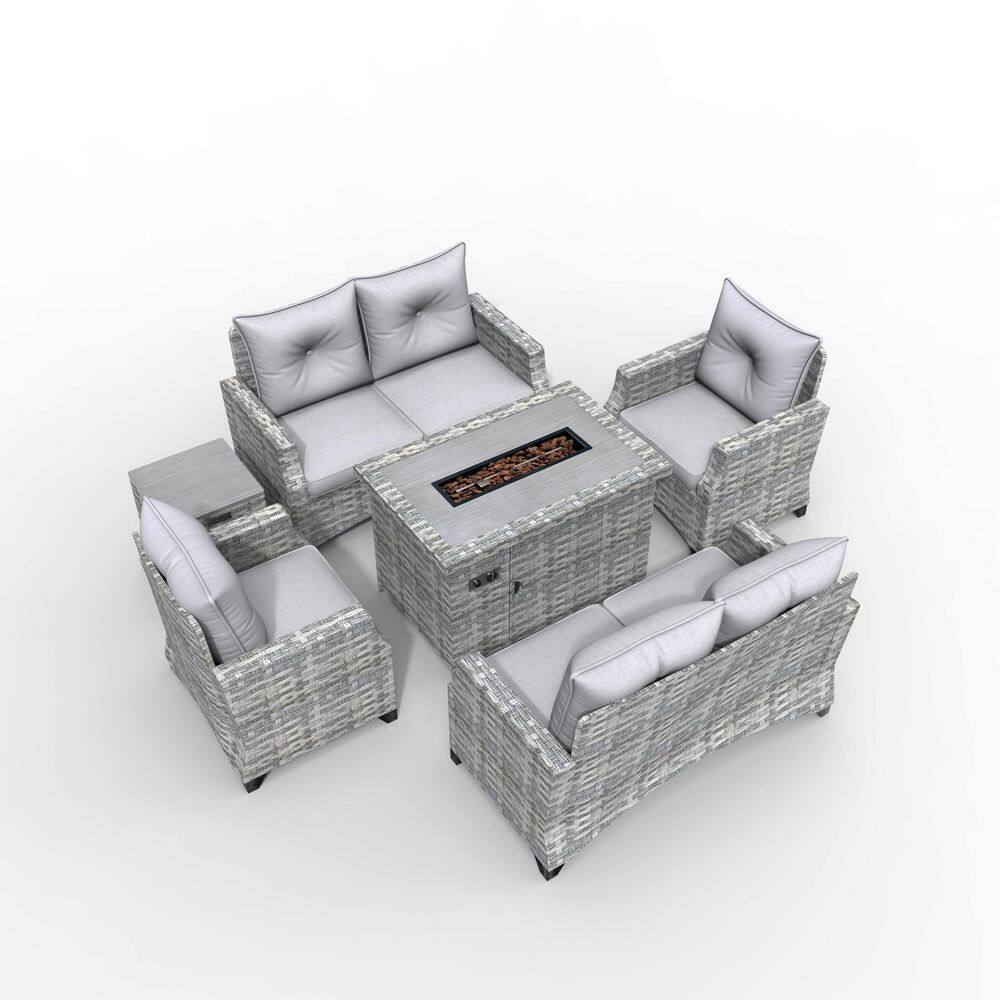 DIRECT WICKER Maxwell 6Piece Wicker Patio Conversation Set Outdoor