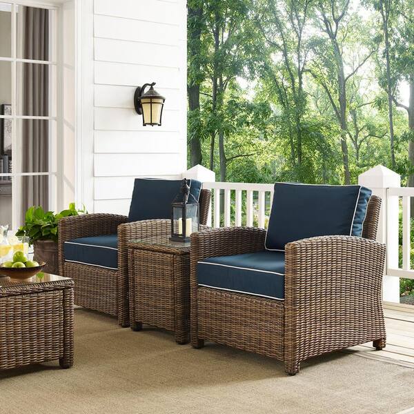 crosley bradenton outdoor wicker arm chair