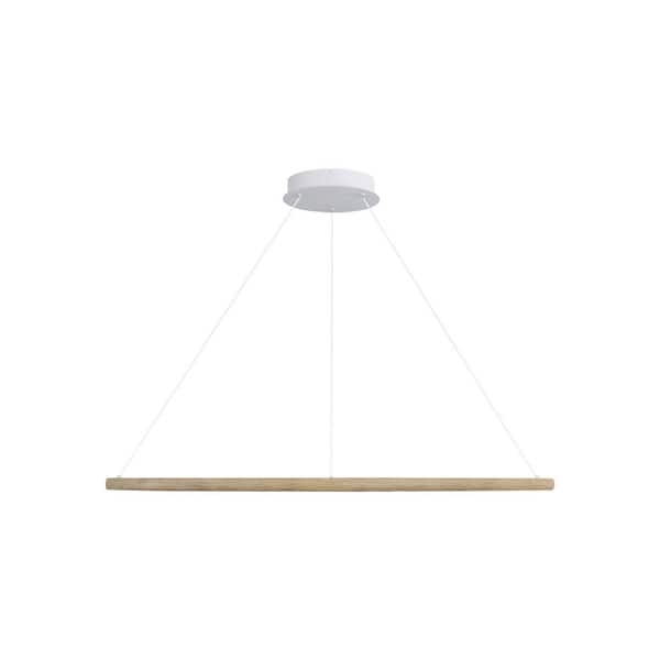 Veritas 1 light dimmable integrated LED Walnut Chandelier for Bedroom, Dining, Foyer, Hall, Kitchen, Living