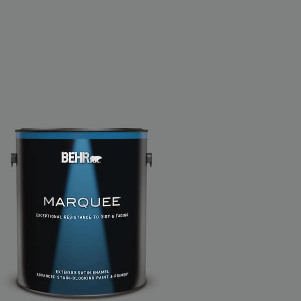 BEHR MARQUEE 1 gal. #T12-10 Game Over Satin Enamel Exterior Paint & Primer