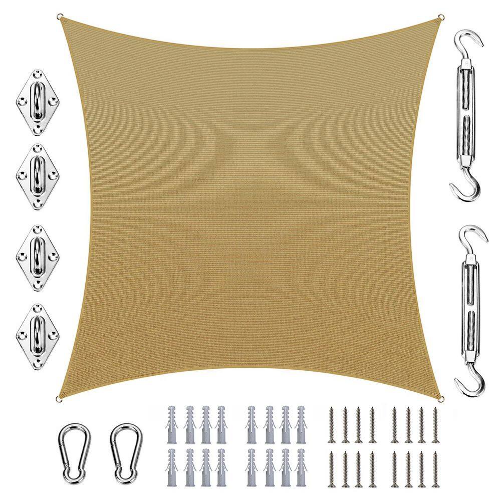 12 ft. x 12 ft. x 12 ft. Triangle Sun Shade Sail with Hardware Kit-Gray price history on PriceWatchPro