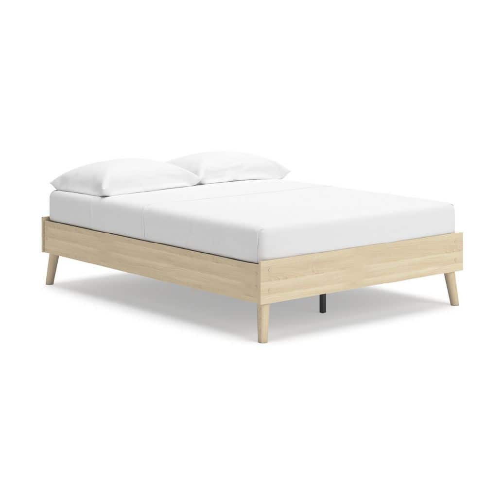 Cabinella Brown Wood Frame Full Platform Bed price history on PriceWatchPro