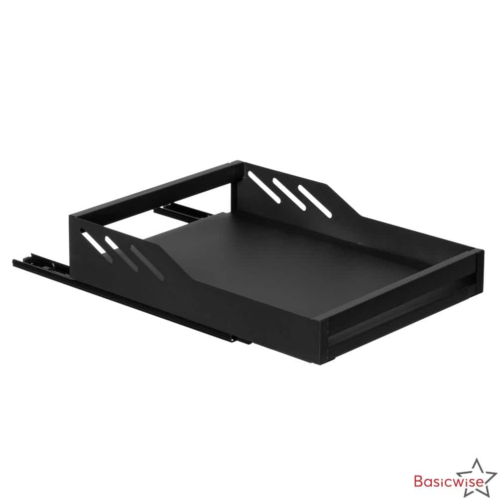 Expandable Deep Drawer Organizer Adjustable Pull-Out Cabinet Storage Tray for Kitchen Organization