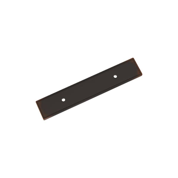 Thoreau 3 in. Center-to-Center Rectangle Oil-Rubbed Bronze Pull Cabinet Backplate