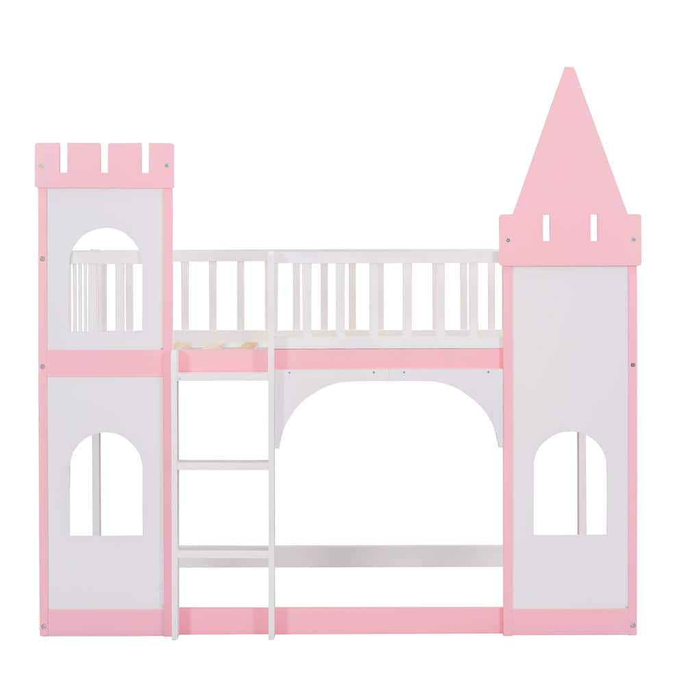 Pink castle bunk clearance bed