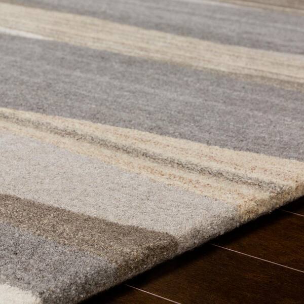 Surya Fowler 5 X 8 (ft) Gray Indoor Abstract Industrial Area Rug