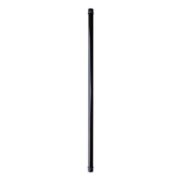 NUVO IRON 3/4 in. x 3/4 in. x 26 in. Galvanized Steel Round Baluster Fence Rails with 60 Surface Mount Connectors (30-Pack)