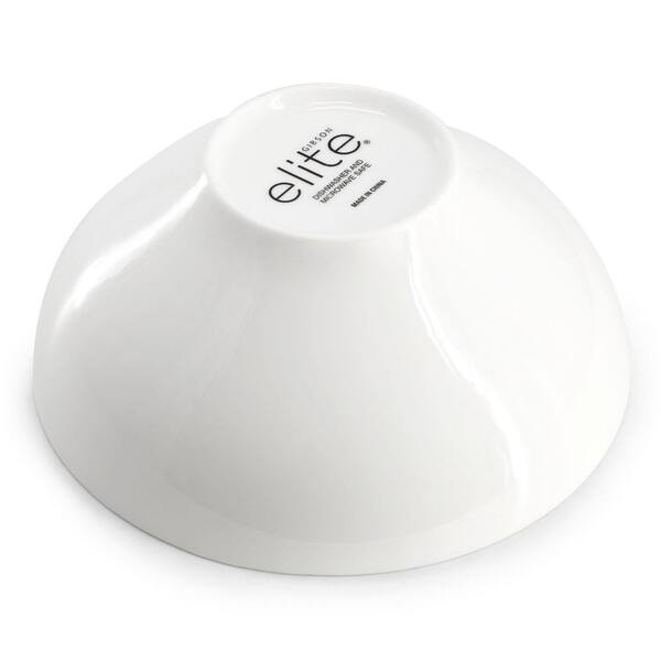 GIBSON elite White Peninsula 22 fl. oz. 6.5 in. White Bone China