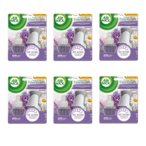 Air Wick 0.67 oz. Lavender and Chamomile Automatic Air Freshener Oil Plug-In Starter Kit (6-Pack)