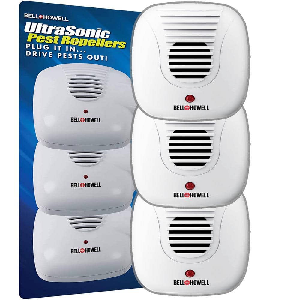 Bell + Howell Ultra-Sonic Pest Repeller with AC Outlet and Night Light  (3-Pack) 50105 - The Home Depot