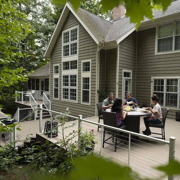 Cable Rail 8 ft. Textured White Aluminum Rectangular Top Stair for Cable Railing System