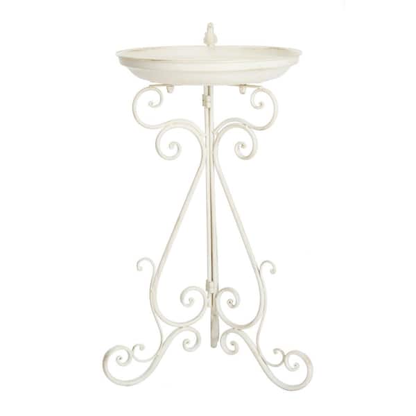 SAFAVIEH Ashlan Pearl White Iron Round Birdbath