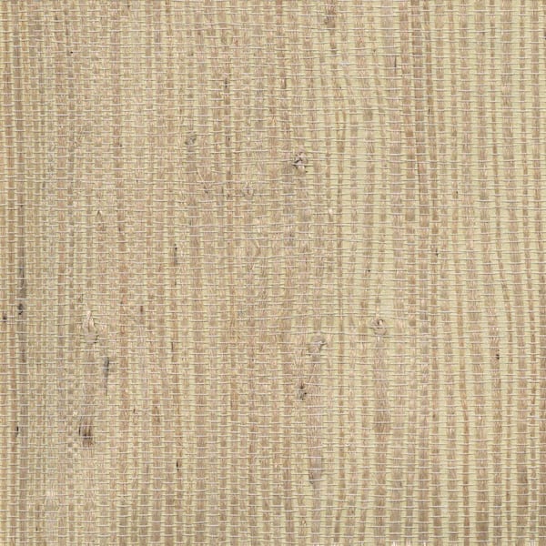 Kenneth James Kostya Beige Grasscloth Beige Wallpaper Sample