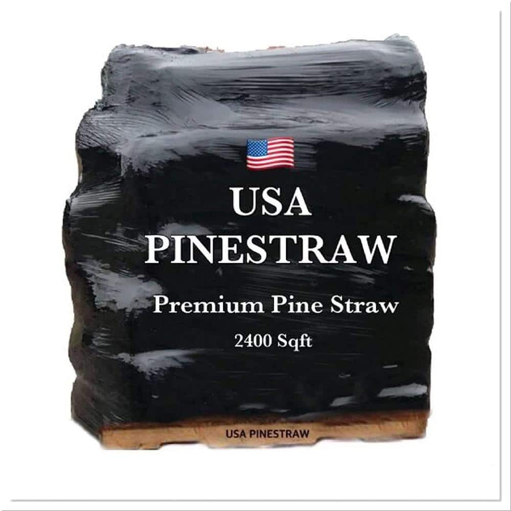 USA PINESTRAW Box of 160 Sq.ft. Long Needle Pine Straw Mulch  HD-88-3EQ8-R75E - The Home Depot