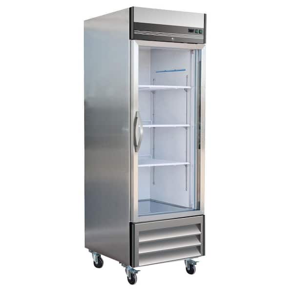 Maxx Cold X-Series 23 cu. ft. Single Glass Door Commercial Refrigerator in Stainless Steel