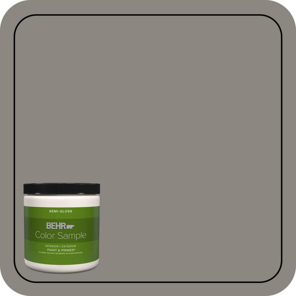 8 oz. Home Decorators Collection #HDC-NT-23 Wet Cement Semi-Gloss Interior/Exterior Paint & Primer Color Sample -  BEHR PREMIUM PLUS, ZZ281632