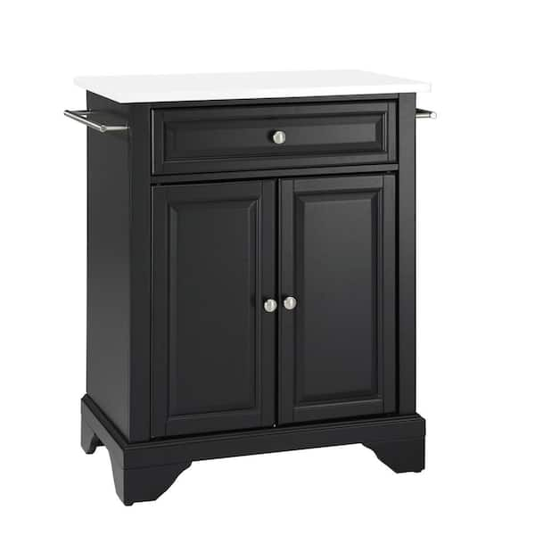 CROSLEY FURNITURE Lafayette Black With Granite Top Portable Kitchen ...