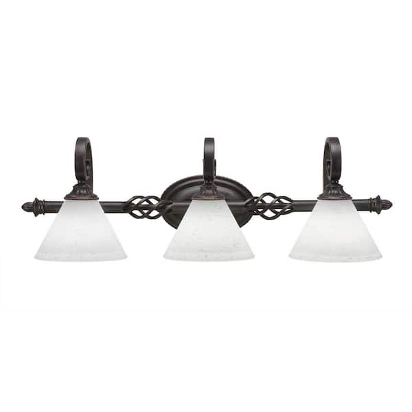 Unbranded Bridgewater 29 in. 3-Light Dark Granite Vanity Light