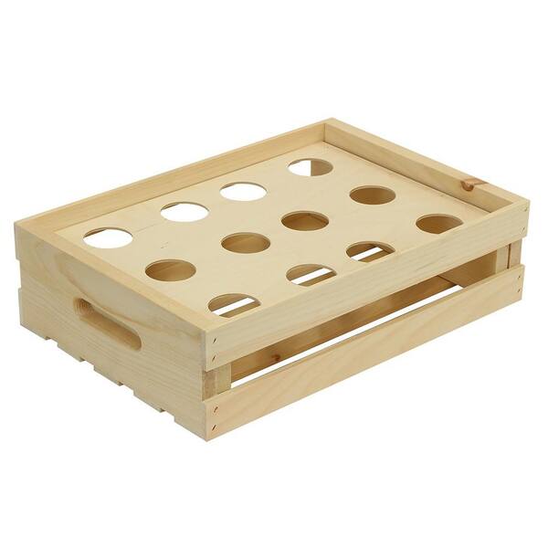 Crates and Pallet Cupcake Wood Crate Divided Insert Unfinished (12-Count)