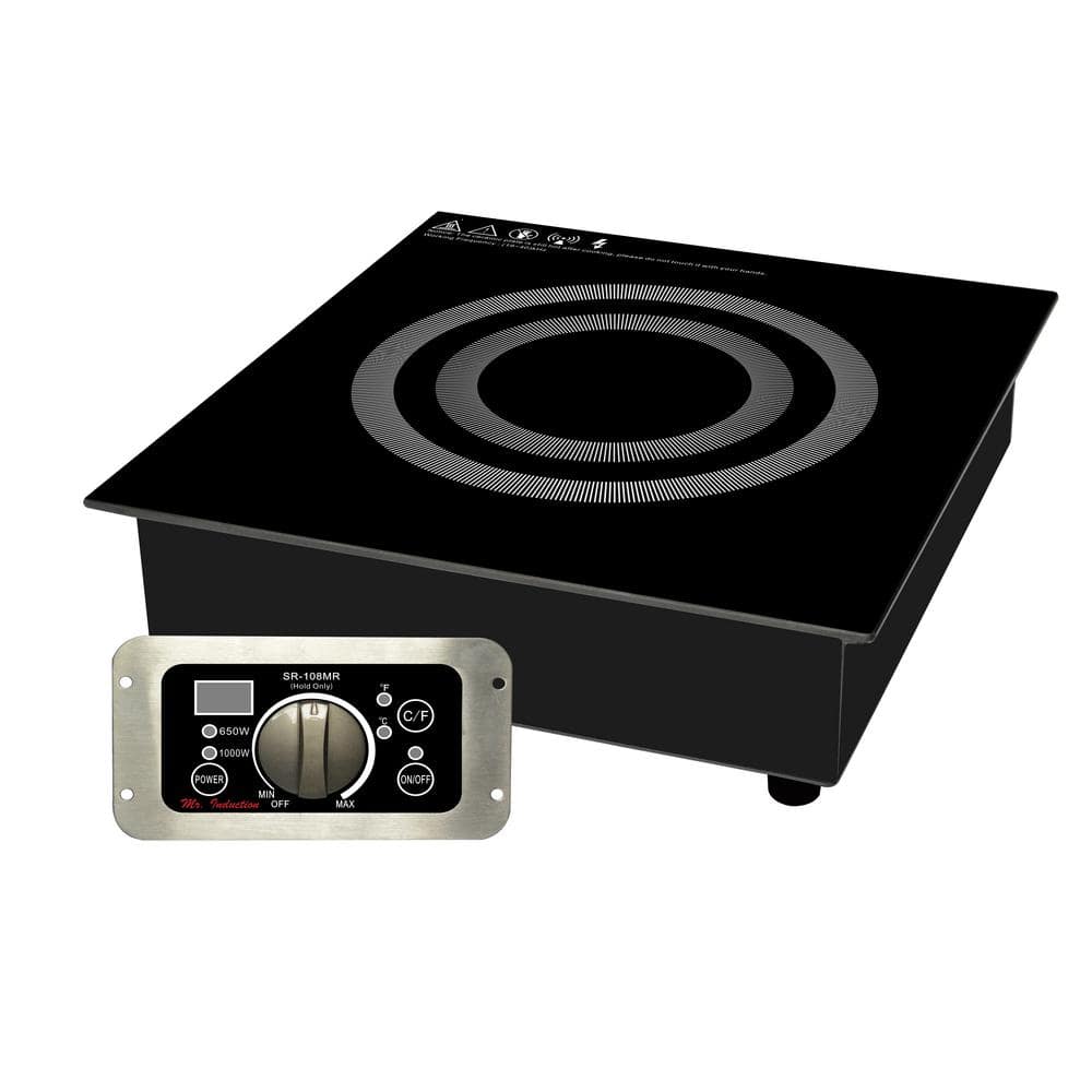 SPT 12.56 in. Built-In Keep Warm Only Tempered Glass Induction Commercial Cooktop in Black with 1 Element