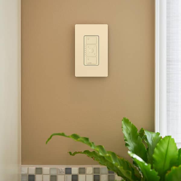 Lutron Caseta Smart Lighting Dimmer Switch for ELV Bulbs, 250W LED Bulbs, Ivory (PD-5NE-IV)