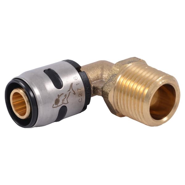 SharkBite 1/2 in. EvoPEX 90-Degree Push-to-Connect Male Brass Elbow Fitting