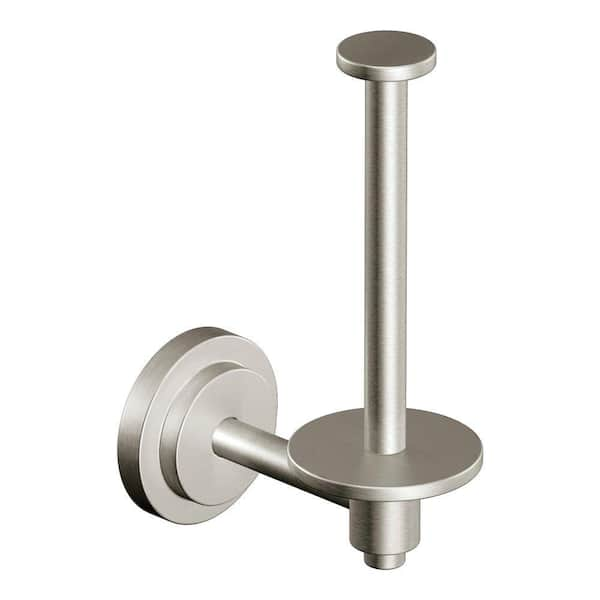 Moen Halle Brushed Nickel Wall Mount Pivot Toilet Paper Holder in