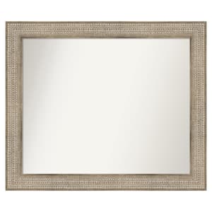 Trellis Silver 38 in. x 32 in. Custom Non-Beveled Wood Framed Bathroom Vanity Wall Mirror