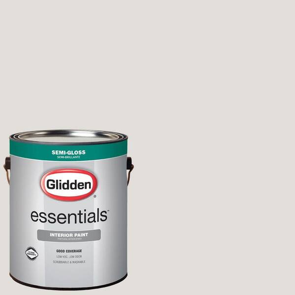 Glidden Essentials 1 Gal Hdgwn22u Light Pelican Grey Semi Gloss Interior Paint Hdgwn22ue 01sn The Home Depot Semi Gloss Interior Paint, Light Grey Paint Home Depot