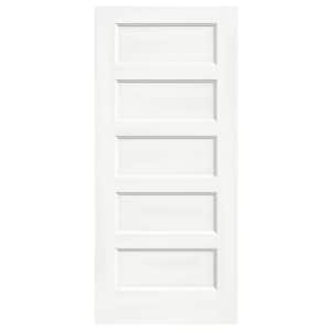 36 in. x 80 in. Conmore White Paint Smooth Hollow Core Molded Composite Interior Door Slab