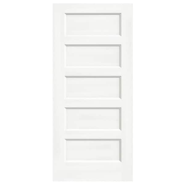 JELD-WEN 36 in. x 80 in. Conmore White Paint Smooth Solid Core Molded Composite Interior Door Slab