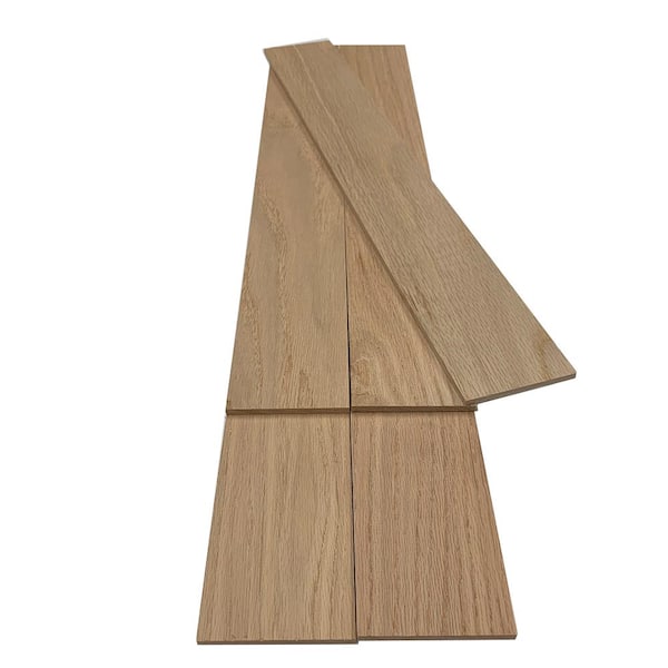 Swaner Hardwood 1/4 in. x 3.5 in. x 2 ft. Red Oak S4S Hardwood Hobby Board (5-Pack)