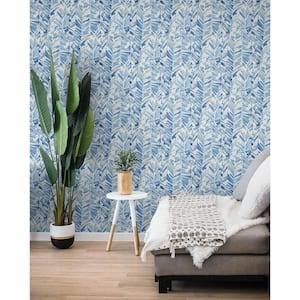 Chillin Out Bliss Blue Coastal Vinyl Peel and Stick Wallpaper Roll (Covers 30.75 sq. ft.)