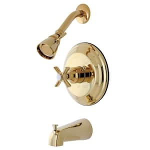 Millennium Single-Handle 1-Spray Tub and Shower Faucet in Polished Brass (Valve Included)