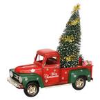 Holiday LED Truck with Battery Powered Timer Garden Statue