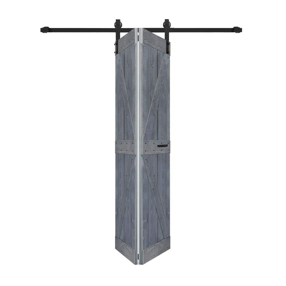 K Style 48in. x 84in.(24 in. x 84 in. x 2-Panels)Dark Gray Solid Wood Bi-Fold Door With Hardware-Assembly Needed price history on PriceWatchPro