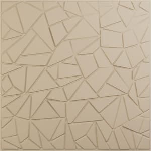 Beige Natural Oak 0.83 in. x 2 ft. x 8 ft. Wood Slat Acoustic Decorative 3D  Vinyl Wall Panel 21mm Thick (31 Sq. Ft. )