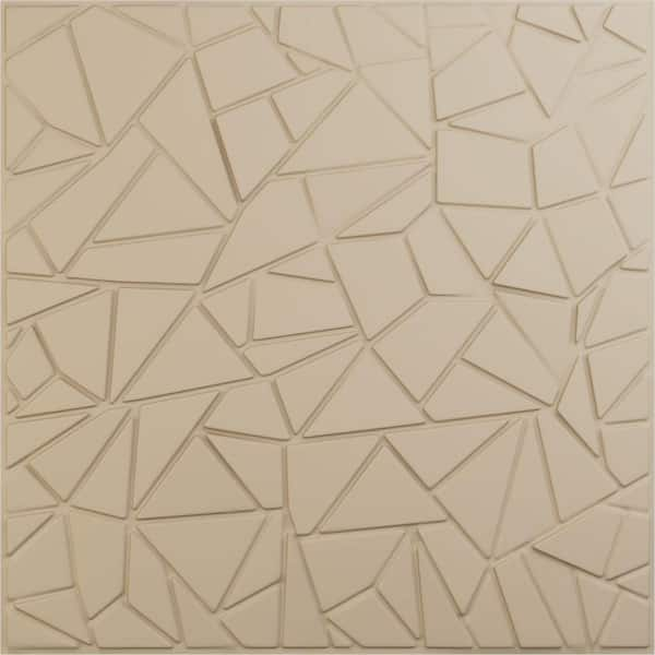 Ekena Millwork 19 5/8 in. x 19 5/8 in. Elwod EnduraWall Decorative 3D Wall Panel, Smokey Beige (Covers 2.67 Sq. Ft.)