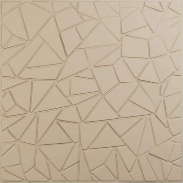 Ekena Millwork 19 5/8 in. x 19 5/8 in. Elwod EnduraWall Decorative 3D Wall Panel, Smokey Beige (12-Pack for 32.04 Sq. Ft.)