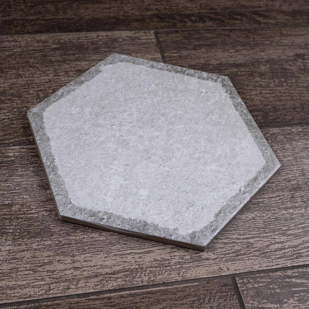 Décor Gray Hexagon Porcelain Wall & Floor Tile