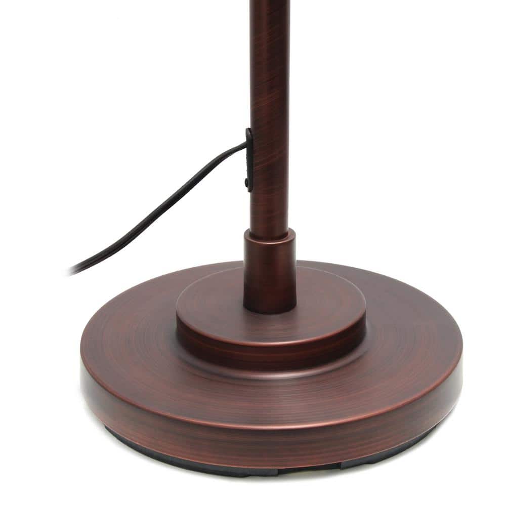 Vintage Charm Adjustable Red Bronze Floor Lamp with Edison Mesh Shade