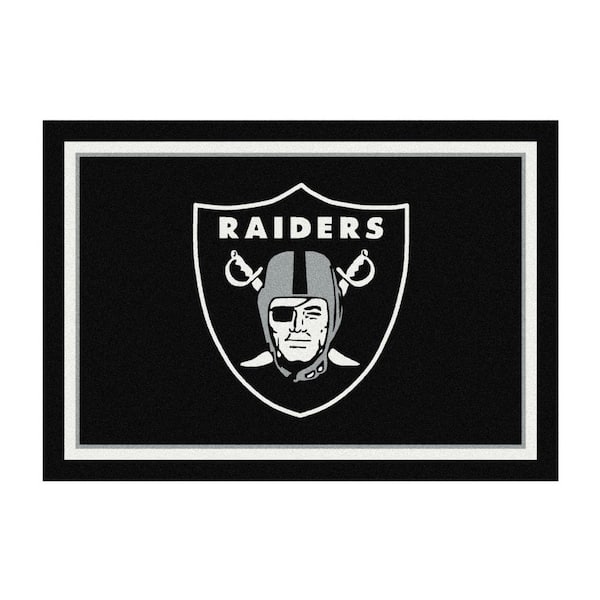 Officially Licensed NFL Las Vegas Raiders Plush Rug w/Vintage Logo