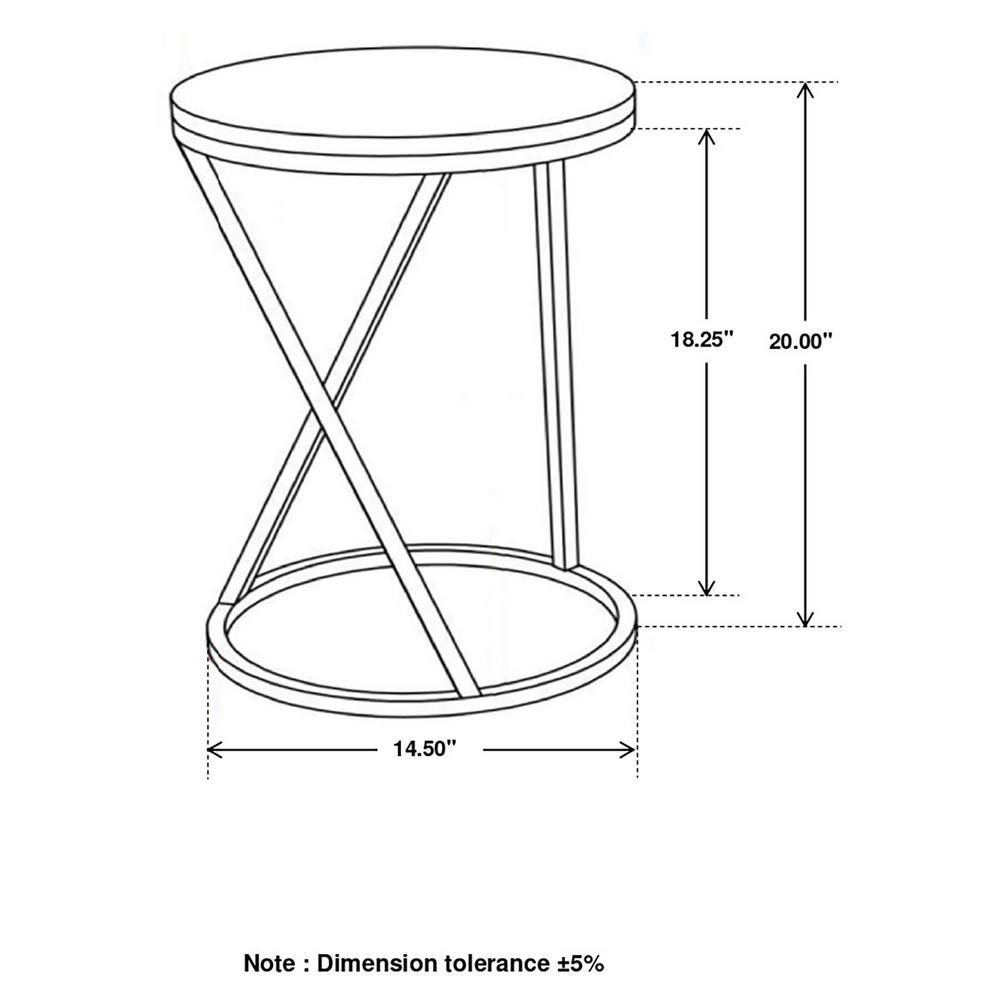 Round White Marble and Gold Metal Accent Table