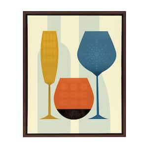 Sylvie "Wine" by Amber Leaders Designs Framed Canvas Wall Art 24 in. x 18 in.