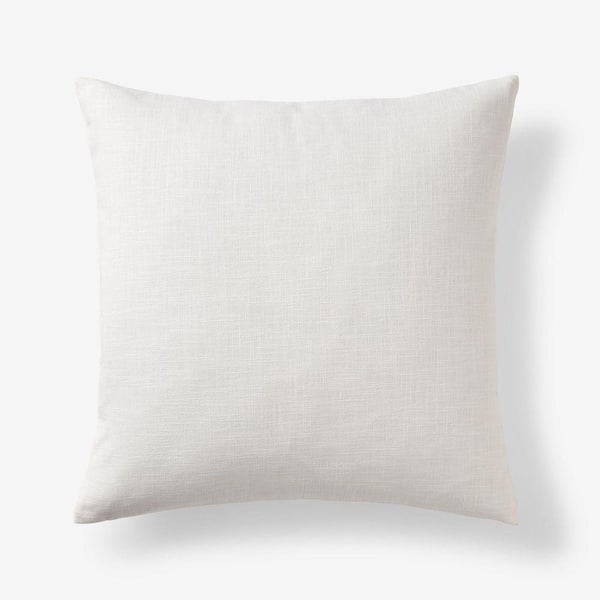 Company Cotton Ivory Texture 20 in. X 20 in. Throw Pillow Cover
