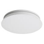 Round Decorative White 80 CFM Ceiling and Wall Mounted Bathroom Ventilation Exhaust Fan with Dimmable LED Light