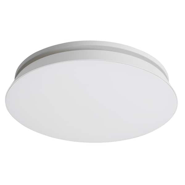 HOMEWERKS Round Decorative White 80 CFM Ceiling and Wall Mounted Bathroom Ventilation Exhaust Fan with Dimmable LED Light